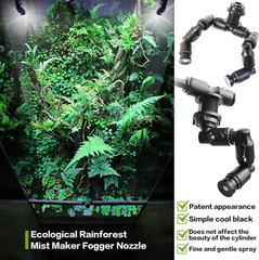 Reptile Fogger Automatic Reptile Mister Fogger for Terrarium, Timed Terrariums H