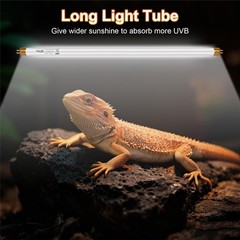 UVB Light for Reptiles Bearded Dragon, 3 Pack T5 UVB Reptile Light UVB Bulb 1…