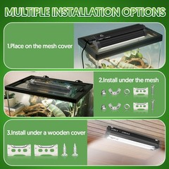 QZQ T5 UVB Reptile Light Fixture Combo Kit 8W, UVB Light for Reptiles with Sw…