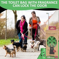 Dog Poop Bags – 120 Count Compostable Biodegradable Plant Based Pet Waste Bag…