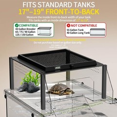 Upgraded Turtle Basking Platform for Aquatic Turtles with Temp & Humidity Gauge