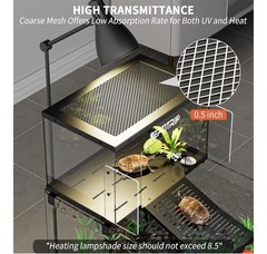 Turtle Basking Platform & Dock – Stainless Steel Turtle Ramp, Non-Slip Surface –
