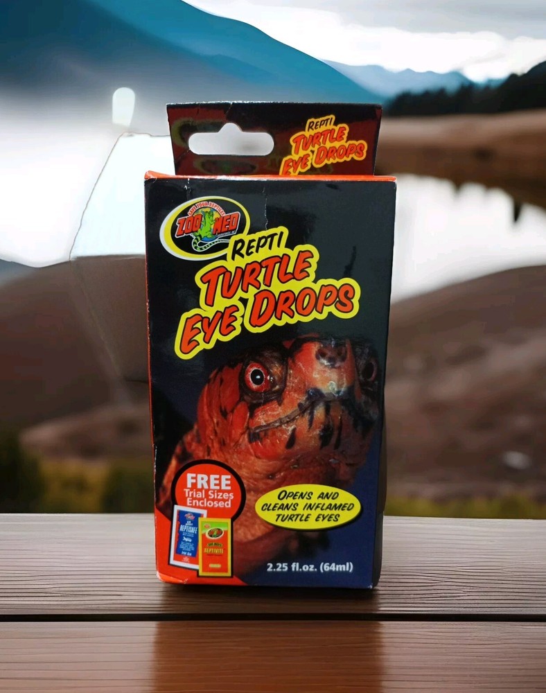 Zoo Med Repti Turtle eye drops opens & cleans inflamed eyes 2.25 OZ