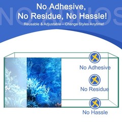 Aquarium Background & Fish Tank Background – Ultra HD Static Cling, No Tap