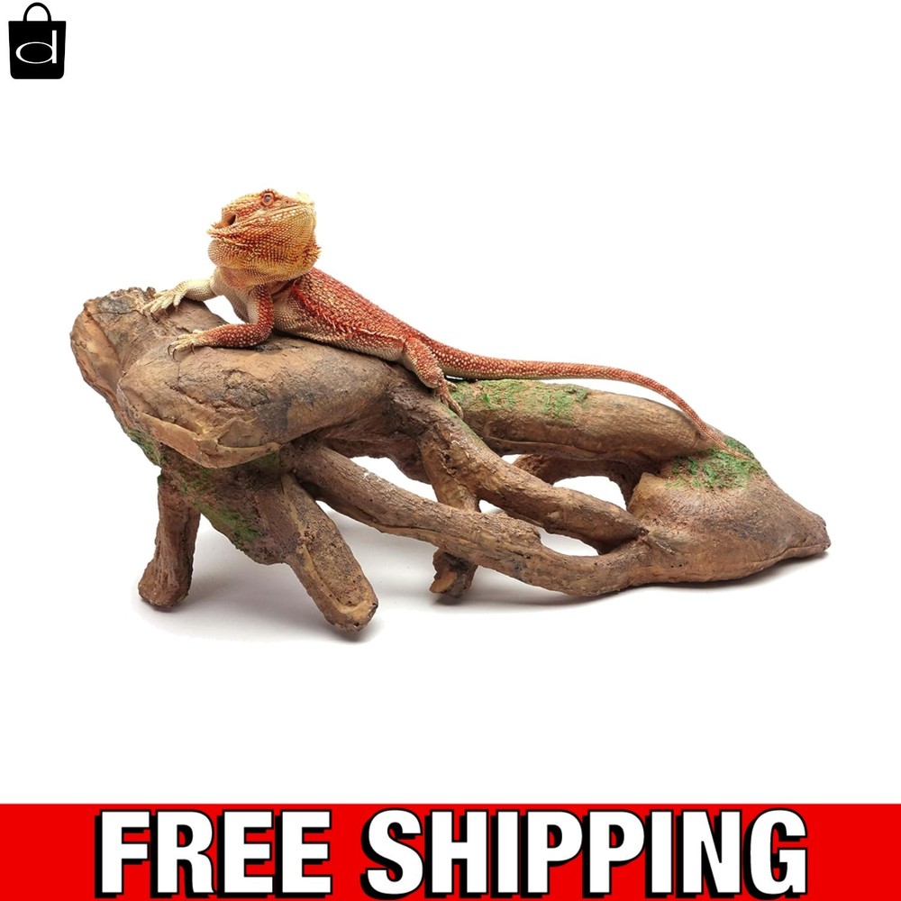 Non-Porous Gnarled Root for Reptile Enclosures – 3.94 lbs, Easy Maintenance