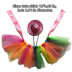 Halloween Bearded Tutu Skirt: 12*2.95 in, Hat: 2.76 in diameter, Color,Pink