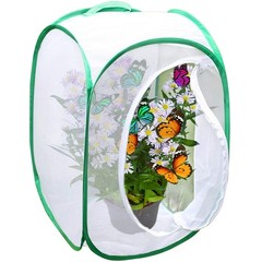 SunGrow Foldable Butterfly Habitat, 24″ Butterfly Cage for Caterpillars, Crea…