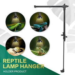 Reptile Dual Lamp Stand Metal Adjustable Heating Lamp Holder Light Fixture Retra