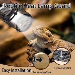 2 PCS Retractable Reptile Heat Lamp Guard,Reptile Anti-Scald Mesh Cage Guard …