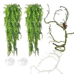 Reptile Plants for Habitat,Reptiles Terrarium Plant Decorations Artificial Ha…