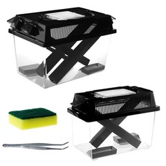 2-Pack Critter Keeper, Large and Middle Sizes, Equipped with Food Tweezers an…