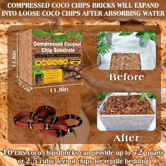 ZeeDix 10LBS Coconut Husk Chip Substrate for Reptiles – Organic Bedding