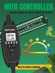 LED UVB Light for Reptiles, 8W 8-Inch Reptile LED Light for Bearded Dragon Li…