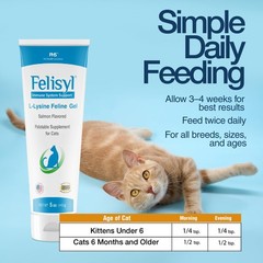 Felisyl L-Lysine Gel for Cats & Kittens (5oz) – Immune System, 1 Pack, Paste