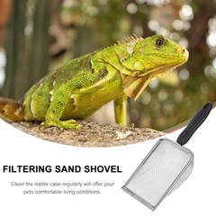 Reptile Sand Scoop Substrate Stainless Steel Shovel Travel Litter Fine Scooper