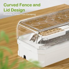 Turtle Tank Kit W/ Lid,Aquatic Habitat Red Eared Slider Cage Small Tortoise