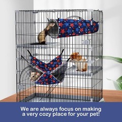 Hanging Hammock Soft Bunkbed for Guinea Pig Hamster Ferret Squirrel Cage