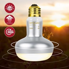 REPTI ZOO Reptile Heat Lamp Bulb and UVB 10.0 Reptile Light Combo P… Fast Ship