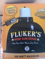Fluker’s Deep Dome Mini Sun Dome Lamp 100 Watt 5.5 In NO BULB INCLUDED NIB B49