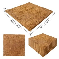 6-Pack Natural Coconut Fiber Reptile Carpet, 12×12 Inch Eco-Friendly Terrariu…