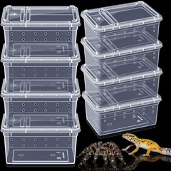 8PCS Reptile Breeding Box Clear Spider Terrarium Tank for Gecko Lizard Insects