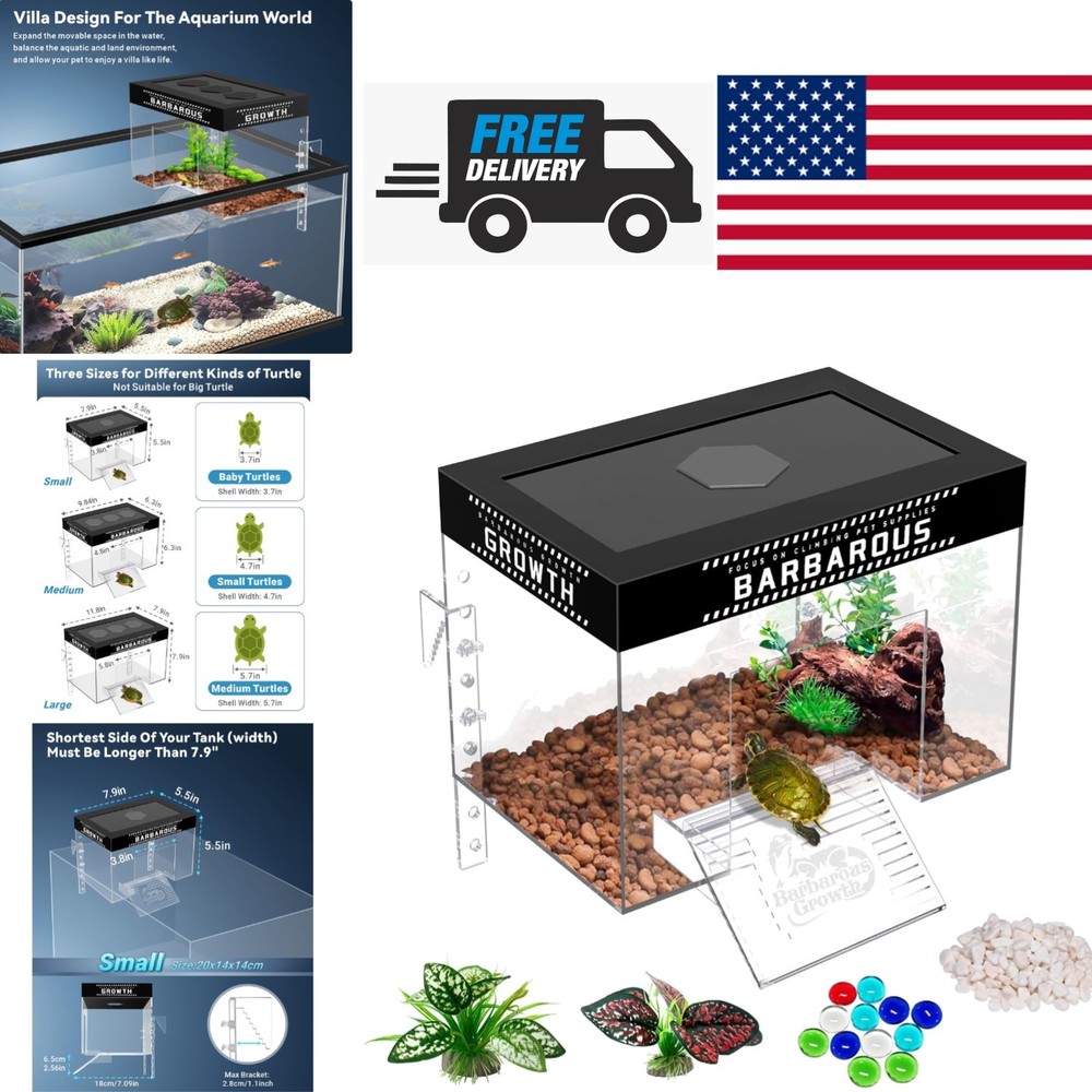 Indoor Turtle Platform 5.5 Inch Acrylic Basking Dock with Reserved Fixture