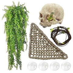 Bearded Dragon Skull Hide Decor Natural Seagrass 5.5 x 4.3 Inch
