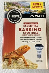 Thrive Brand All Reptiles Essential Basking Spot Bulb 75 Watt BRAND NEW