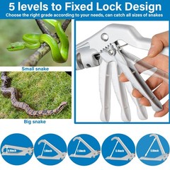 Snake Grabber Tool, 69″ Snake Tongs Long Handle for Rattlesnake Reptile Tongs…