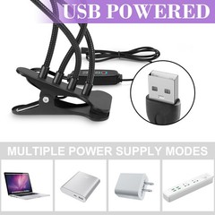 LEDLampsWorld USB UV Black Light 4 Heads, 20W 395nm-405nm LED 4