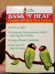 Bask ‘N” Heat 60 Watt Ceramic Heat Lamp Bulb Fixture Reptile Bird Turtle
