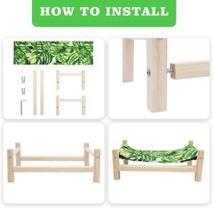 Bearded Dragon Bed Wooden Reptile Sleeping Hammock Bearded Dragon Tank