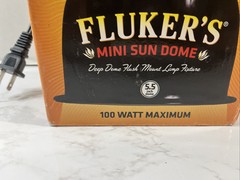 Fluker’s Sun Dome Reptile Lamp Deep Dome Flush Mount Fixture, 8.5 in, Black