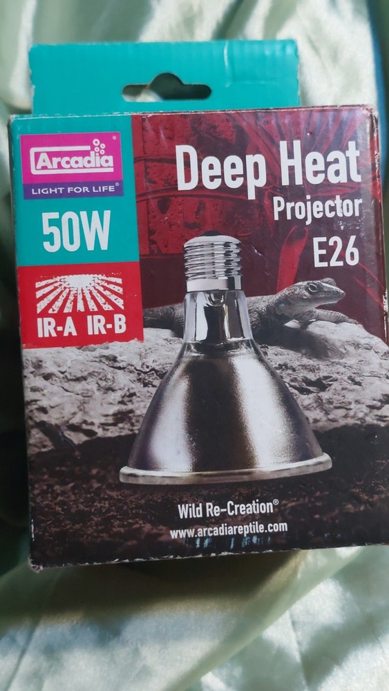 Arcadia Deep Heat Projector Bulb E26 50w For reptiles IR-A IR-B Reptiles/227e
