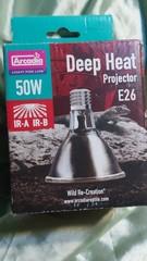 Arcadia Deep Heat Projector Bulb E26 50w For reptiles IR-A IR-B Reptiles/227e