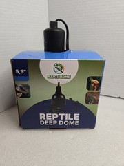 REPTI HOME Reptile Deep Dome 5.5 in Lamp Fixture w/ Thermostat Controller Black