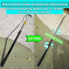 Bytcew 61″ Snake Hook Reptile Catcher Stick Pole, Snake Handling Tool Kit For…