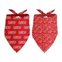 Mother’s Day Valentine’s Day Love Dog Bandana 2 Pack Dog Birthday Bandana Mot…
