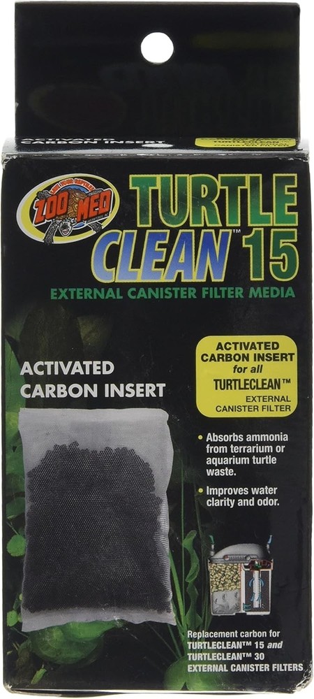 Zoo Med Turtle Clean 15 External Canister Filter Media Activated Carbon 6-Pack