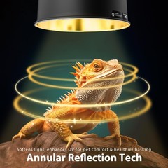 Reptile Light Fixture with Dimming Thermostat, 5.5 Inch Deep Dome Lamp Fixtur…