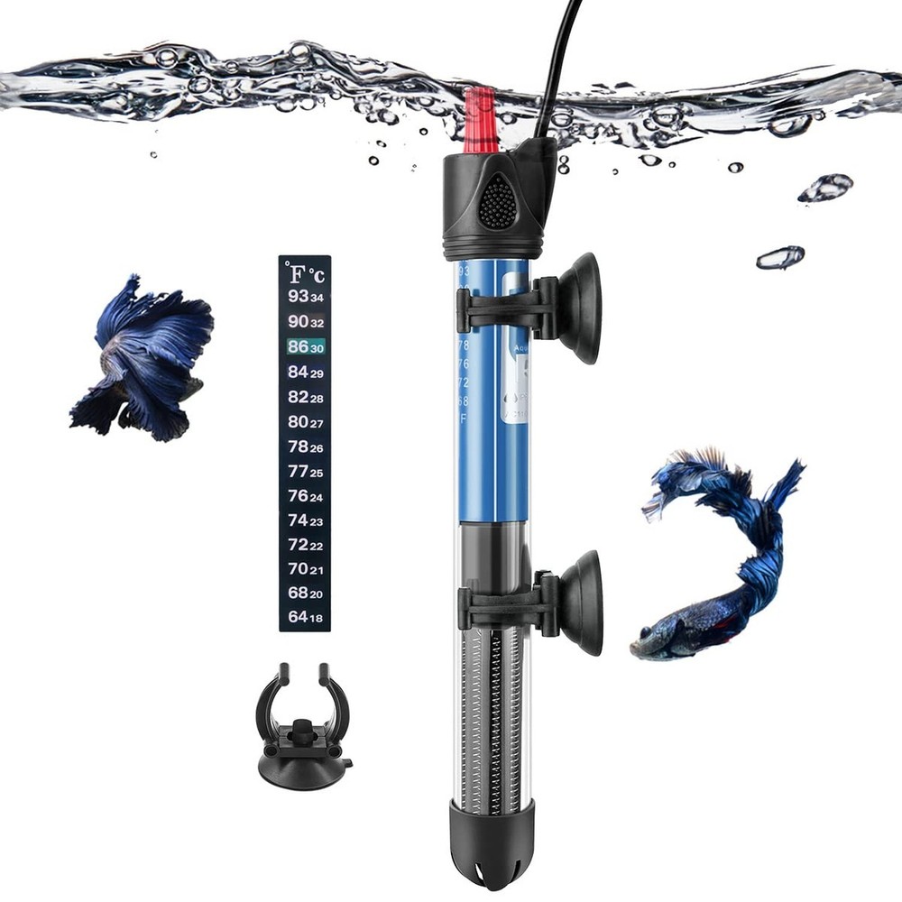 Hitop 25W/50W/100W/300W Adjustable Aquarium Heater, Submersible Glass Water H…