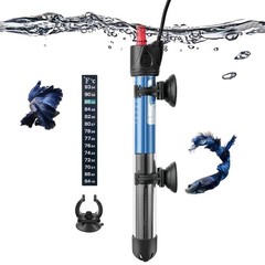 Hitop 25W/50W/100W/300W Adjustable Aquarium Heater, Submersible Glass Water H…