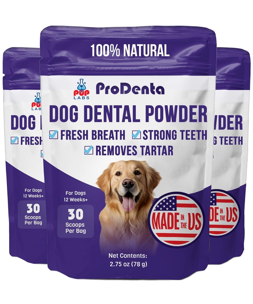 Pup Labs ProDenta, Dog Teeth Cleaning and Dog Breath Freshener, Natural Powde…