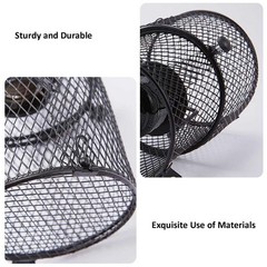 Reptile Heat Lamp Holder with Anti-hot Bracket Pet Heat Lamp Lampshade Holder…