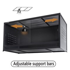 PVC Reptile Enclosure 44x20x20 inch Bearded Dragon Black Habitat 76 Gallon-2pack