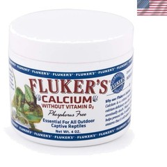 Calcium Supplement for Reptiles – 4oz Beef Flavor Powder, No D3, For Daily Use