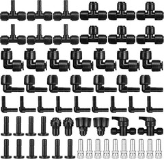 86 Pack 1/4″ Reptile Misting Nozzles Kit, Reptile Mister System Quick Connect Fi