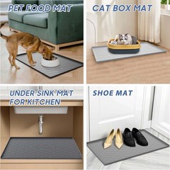 Large Dog Food Mat, 40″ x 22″ Pet Food Mat, Waterproof Dog Cat Food Mat with …