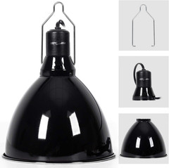 8.5 Inch Reptile Light Fixture 200W 2 in 1 E26 Base with Removable Ceramic Socke