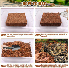 10LB Coconut Chip Substrate 72Qt Reptile Bedding Husk Coco Fiber Terrarium